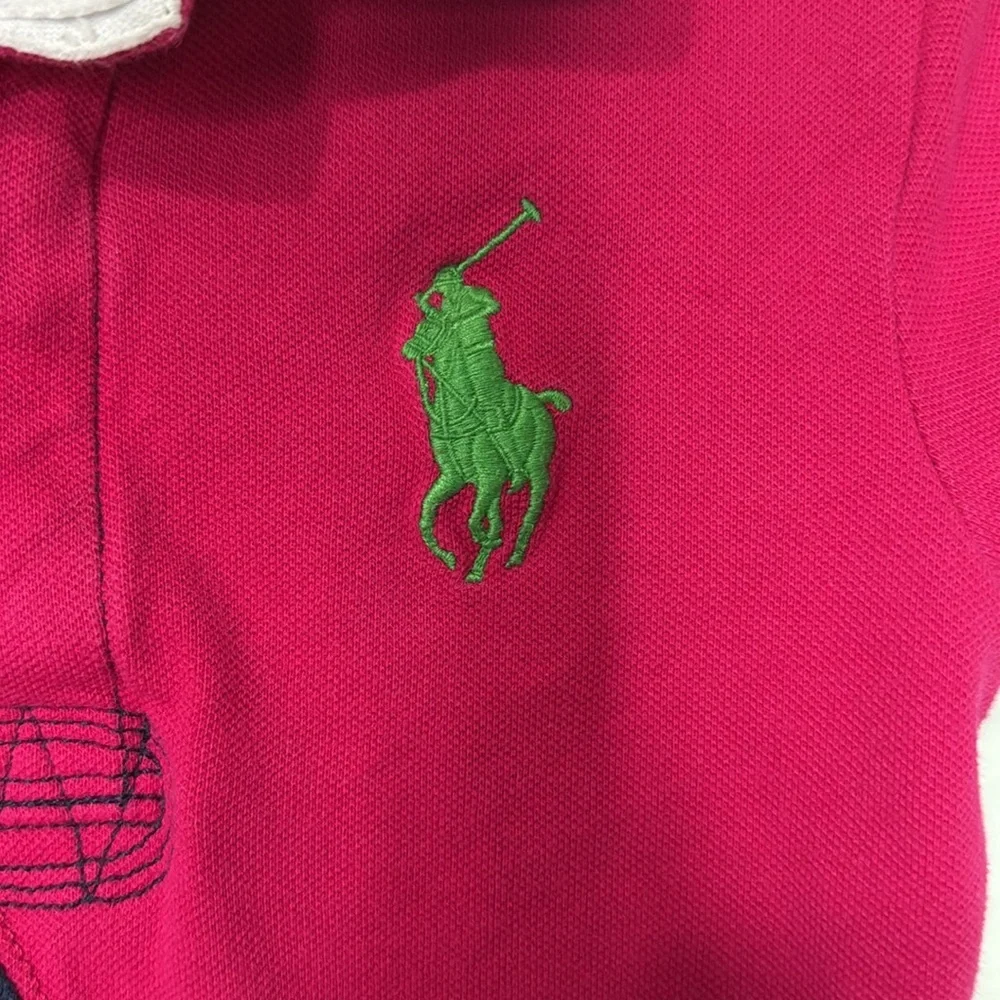 Polo Ralph Lauren Girls Dress Size 6X Colorful Classic Preppy Logo Pony Collar